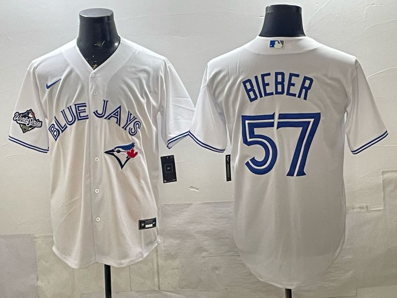 Men Toronto Blue Jays #57 Bieber White 2026 Nike Game MLB Jersey 003->toronto blue jays->MLB Jersey